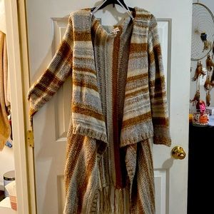 Gold silver cream sweater